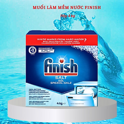 Muối rửa chén bát Finish 4kg kèm túi zip