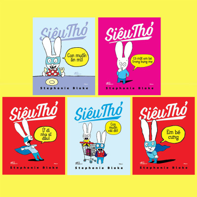 Combo 5 Cuốn "Siêu Thỏ": Ứ Đi Nha Sĩ Đâu + Em Bé Cưng + Con Muốn Ăn Mì + Con Muốn Cái Đó + Có Một Em Bé Trong Bụng Mẹ