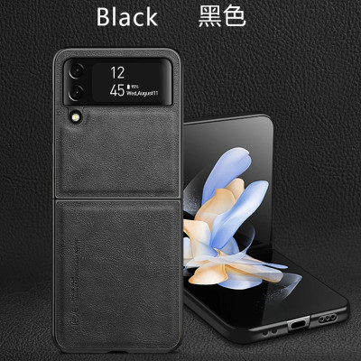 Ốp lưng da cho Samsung Galaxy Z Flip 3 (Flip 3), Z Flip 4 (Flip 4), Z Flip 5 (Flip 5) hãng X-level cao cấp viền mềm chống sốc - Hàng chính hãng