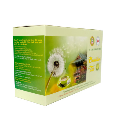 Trà Bồ Công Anh 50 túi lọc P&K - Ngừa ung thư, mát gan, giải độc, giảm viêm họng, ổn định huyết áp, đường máu, thanh lọc cơ thể - Sản phẩm trà Nhân Đạo Từ Tâm 