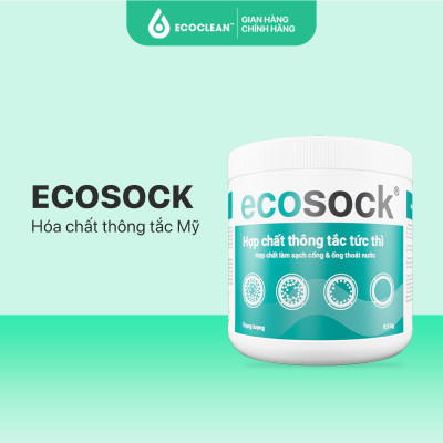 Bột Thông Tắc Cống, Đường Ống - EcoSock Hộp 0.5Kg - Hàng Chính Hãng Từ Mỹ
