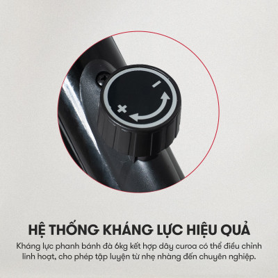 Xe đạp tập KINGSPORT Classic E-07, ghế tựa phù hợp người lớn tuổi, tích hợp đồng hồ đo lường chỉ số