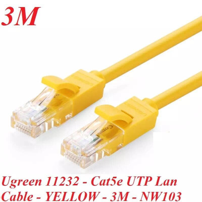 Ugreen UG11232NW103TK 3M màu Vàng Cáp mạng LAN CAT5E UPT - HÀNG CHÍNH HÃNG
