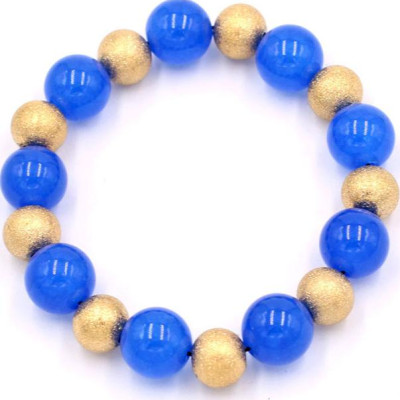 Chuỗi đeo tay - thạch anh xanh dương 12 ly VTAXDHVM1 - hợp mệnh Thủy, mệnh Mộc