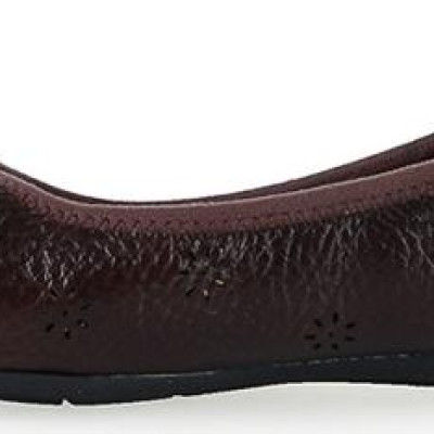 Giày nữ hoa văn Huy Hoàng da bò màu nâu đất HT7949