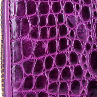 Ví nữ da cá sấu Huy Hoàng nhiều ngăn màu tím HT3274