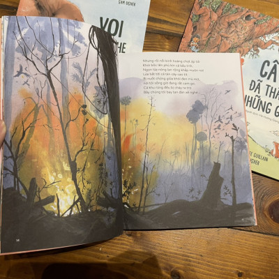 [combo 3 quyển – minh hoạ màu] VOI – VẸT – CÂY ĐÃ THẤY GÌ?: Vẹt đuôi dài đã trông thấy gì? - Cây đã thấy những gì? - Voi đã nghe thấy gì?  – Charlotte Guillain - Sam Usher - Hà Hương Giang dịch- Nxb Kim Đồng