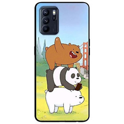 Ốp lưng dành cho Oppo Reno 6 - Reno 6 Z mẫu Bộ Ba Chú Gấu