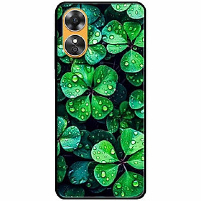 Ốp lưng cho Oppo A15 - A15S - A17 - A17K - A57 4G - A94 5G - A95 5G - Cỏ May Mắn - Hàng Chính Hãng