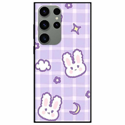 Ốp lưng dành cho Samsung S23 - S23 Plus - S23 Ultra - A34 5G - A54 5G mẫu Thỏ Tím Ô Vuông