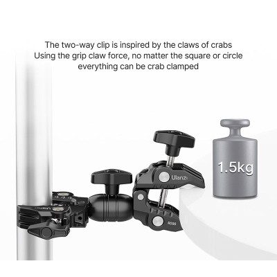  Ulanzi R094 / Ulanzi R096 - Kẹp Đa Năng Xoay 360°, Chịu Tải 1.5 Kg- Hàng chính hãng