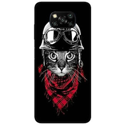 Ốp lưng dành cho Xiaomi Poco X3 mẫu Mèo Khăn Đỏ