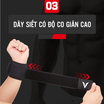 Băng Cổ Tay Trợ Lực Thể Thao VNS022, Bảo Vệ Cổ Tay Phòng Các Chấn Thương Cổ Tay Trong Thể Thao, Hỗ Trợ Phục Hồi Chân Thương Cổ Tay, Tùy Chỉnh Độ Siết Cổ Tay ( 1 Đôi )
