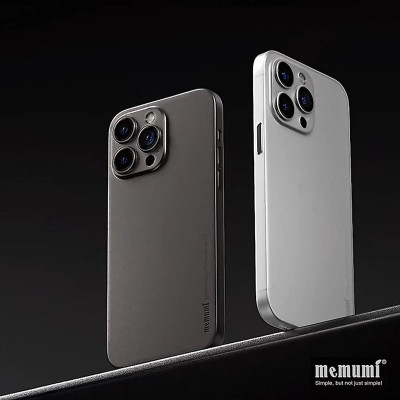 Ốp lưng nhám siêu mỏng 0.3mm cho iPhone 15, 15 Plus, 15 Pro, 15 Pro Max hiệu Memumi Slim - mặt lưng chống trượt, chống bám bẩn - Hàng chính hãng