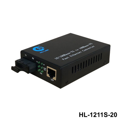 Bộ chuyển đổi quang điện Ho-Link HL-1211S-20 | 2 sợi quang 10/100 - Hàng Chính hãng