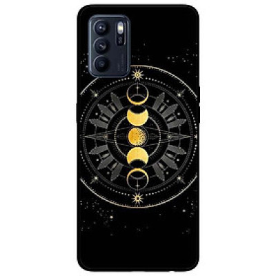 Ốp lưng dành cho Oppo Reno 6 - Reno 6 Z mẫu Trăng Vàng Đen
