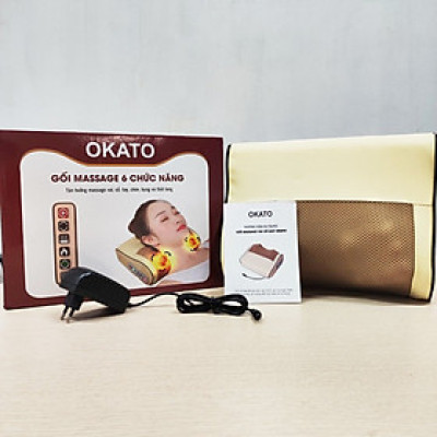 Gối massage cổ vai gáy thắt lưng kết hợp xoa bóp chườm nóng giúp giảm đau hiệu quả