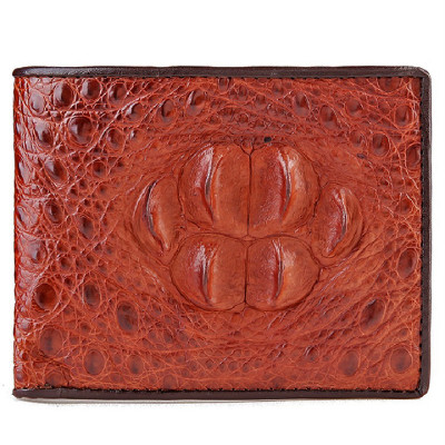 HJ2214 - Bóp nam Huy Hoàng da cá sấu đầu gù màu nâu đất