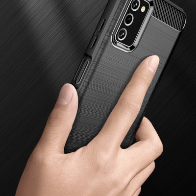 Ốp lưng chống sốc Vân Sợi Carbon cho Samsung Galaxy A03s - Hàng nhập khẩu