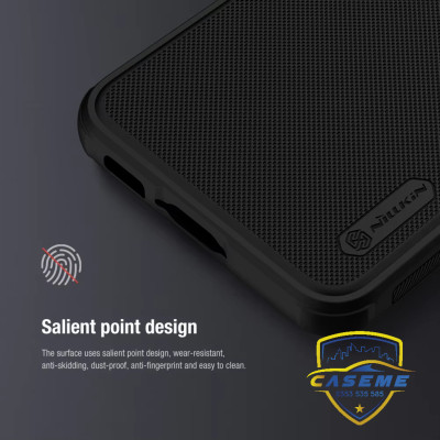 Ốp lưng cho Samsung S23 Ultra, Samsung S23 Plus, Samsung S23, Samsung S23 FE hiệu NILLKIN Super Frosted Shield lưng sần viền mềm, bảo vệ camera, chống sốc, chống trơn, chống vân tay cao cấp - Hàng chính hãng.