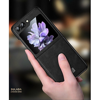 Ốp lưng da cho Samsung Galaxy Z Flip 6 hiệu SULADA viền mềm chống sốc cao cấp - Hàng chính hãng.