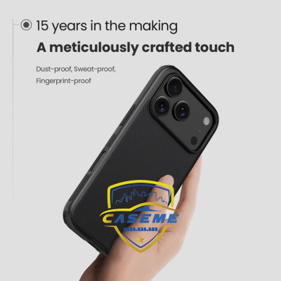 Ốp lưng dành cho iPhone 17 Pro Nillkin Super Frosted Shield Pro Matte dạng sần - Hàng chính hãng