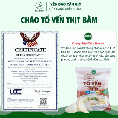 Yến Đảo - Thùng 30 Gói Cháo Yến Thịt Bằm Chất Lượng Giàu Dinh Dưỡng Tiện Lợi Cho Gia Đình