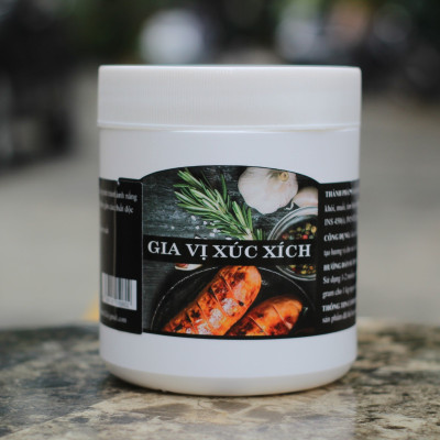 Gia vị chế biến Xúc Xích hộp 1 Kg thành phần hữu cơ tự nhiên lành tính chính hãng R2D.