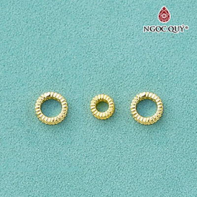 Charm bạc chặn họa tiết hạt đính đá trắng - Ngọc Quý Gemstones