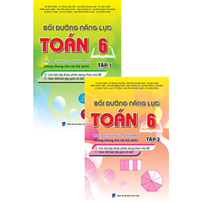 Sách - Combo Bồi Dưỡng Năng Lực Toán 6 Tập 1 + Tập 2 (Biên Soạn Theo Chương Trình Mới)