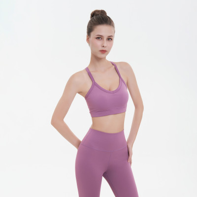 Set Đồ Tập Yoga Gym Hibi Sports H180 Kiểu 2 Dây Ba Lỗ Cổ Tim, Kèm Mút Ngực