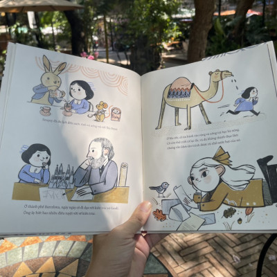 (Bìa cứng in màu) KAFKA VÀ CÔ BÉ BÚP BÊ  - Larissa Theule  - Minh họa: Rebecca Green - Trần Quân dịch - Crabit Kidbooks 