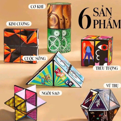 Đồ Chơi Rubik, Combo 6 Khối Rubik Biến Hình Khác Nhau, Đồ Chơi Thông Minh Cho Bé