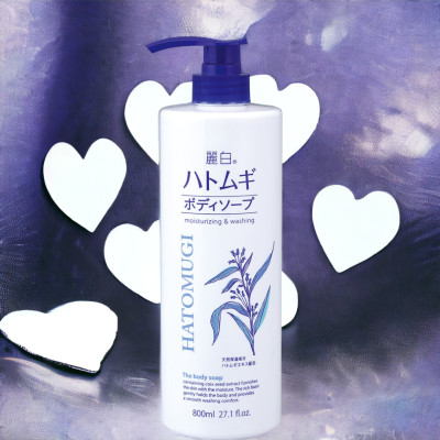 Sữa Tắm Trắng Sáng Da Từ Hạt Ý Dĩ Hatomugi (Chai 800 mL)