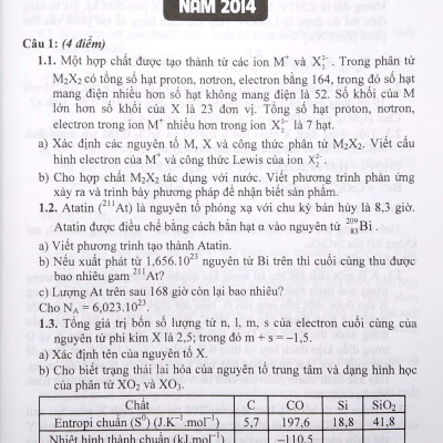 Tổng Tập Đề Thi Olympic 30 Tháng 4 Môn Hoá Học Lớp 11 (Từ 2014 Đến 2018)