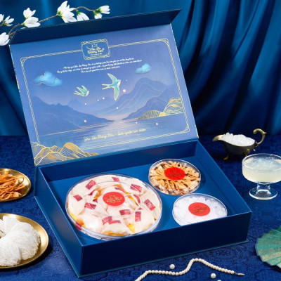 [CHÍNH HÃNG] Hộp Quà Yến Sào Hoàng Kim Kim Long Bửu Yến 100g Tổ Yến Thượng Hạng và Đông Trùng Hạ Thảo - Quà Biếu Sếp, Tặng Doanh Nghiệp Cao Cấp