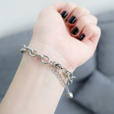 Vòng đeo tay xích dư thả hạt chuỗi chain titan