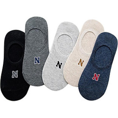 Combo 5 Đôi Vớ Lười Nam Có Silicon N - 01 - Màu Ngẫu Nhiên