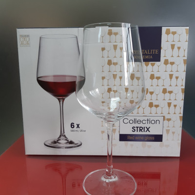 LY PHA LÊ SÉC UỐNG RƯỢU VANG ĐỎ STRIX 580ML ( BỘ 6 CHIẾC )