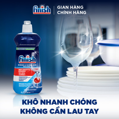 Combo Nâng Cao: 3 X Túi 21 Viên Nước Rửa Bát Powerball Quantum + Nước Làm Bóng Rinse & Shine Aid 500ml + Dung Dịch Vệ Sinh Máy Rửa Chén 250ml