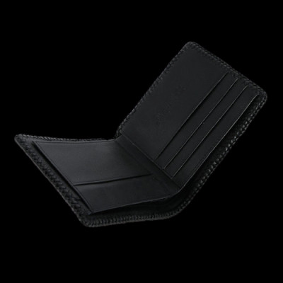 HJ2313-14-16 - Ví nam Huy Hoàng da trăn đan viền màu đen, nâu, trắng