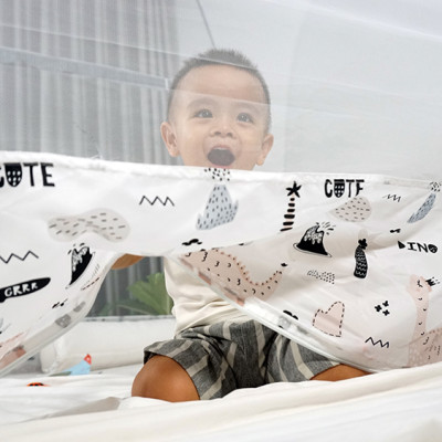 Màn Chụp , Mùng Chụp Đỉnh Rộng Cao Cấp Mộc Miên - Mẫu Xám Khủng Long 2 Cửa ( Hà Nội )