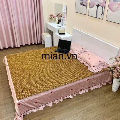 Chiếu Hạt Gỗ Pơ Mu kích thước 1,5mx1,9m - Chiếu gỗ Mian ( video , hình thật )