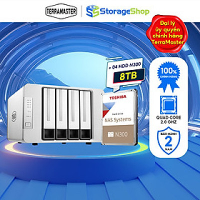 Bộ Ổ cứng mạng NAS Terra Master F4-423+NAS N300 Hàng chính hãng