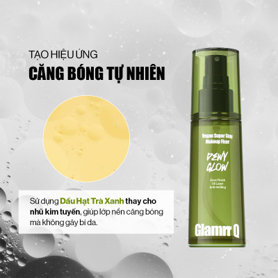 Xịt Khóa Nền Cố Định Glamrr Q Vegan Super Stay Makeup Fixer 50ml