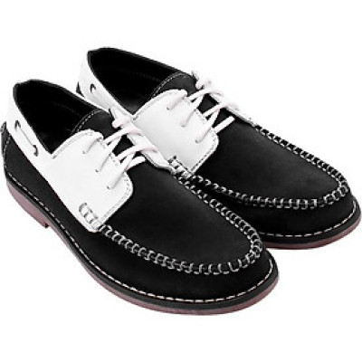 Giày Mọi Nam Huy Hoàng HT7166 - Trắng Phối Đen