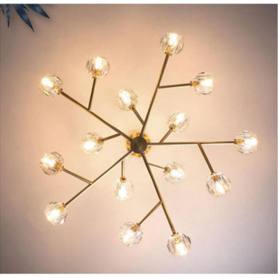 Ảnh thật - Đèn chùm Ca Sỹ Pha Lê tô điểm thiết kế bên trong hiện đại, đèn thả trần phale D990/15 +18 tay, khuyến mại bón