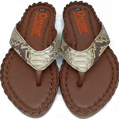 Dép nữ Huy Hoàng da trăn màu nguyên thủy HT7304