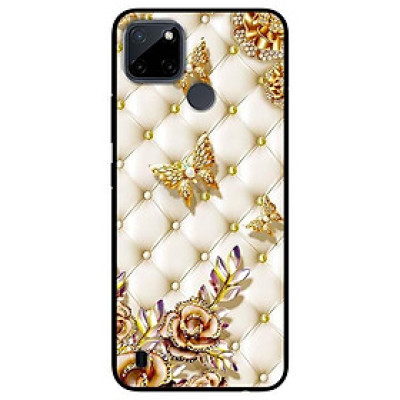 Ốp lưng dành cho Realme C21Y - C25Y mẫu Bướm Vàng Giả Da