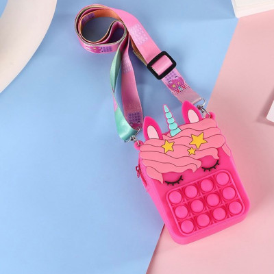 Túi ví Pop It Dễ Thương, Túi Trang Điểm hình unicorn siêu xinh